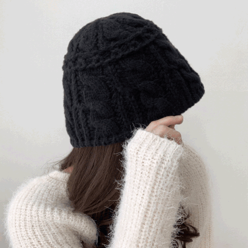 [무배] 매듭링 니트 뜨개 꾸안꾸 벙거지 아이돌 겨울 버킷햇 모자 3color