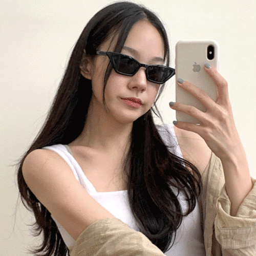 [당일출고/무배] 캣츠아이 길쭉 투명 뿔테 레트로 틴트 인싸 안경 선글라스 8color