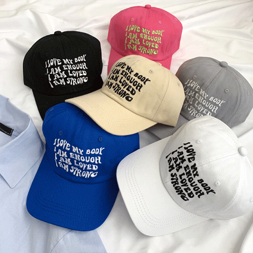 [당일출고/무배] 아이엠 레터링 볼캡 데일리 컬러 남녀공용 야구 모자 6color