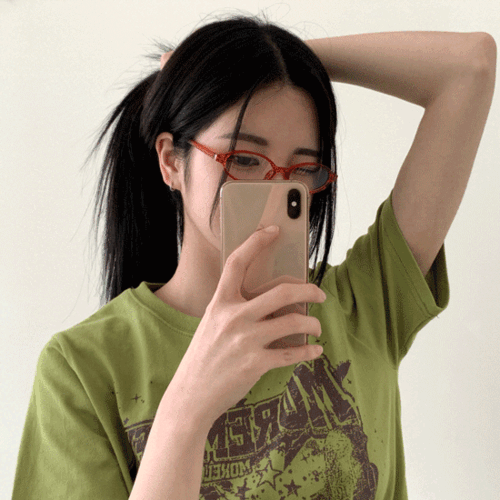 [무배/y2k] 너드 비비드 안경테 컬러 빈티지 안경