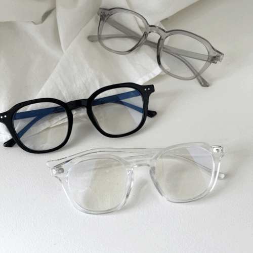 [무배] 피플스 라운드 뿔테 안경테 스트릿 남녀공용 투명 안경 3color
